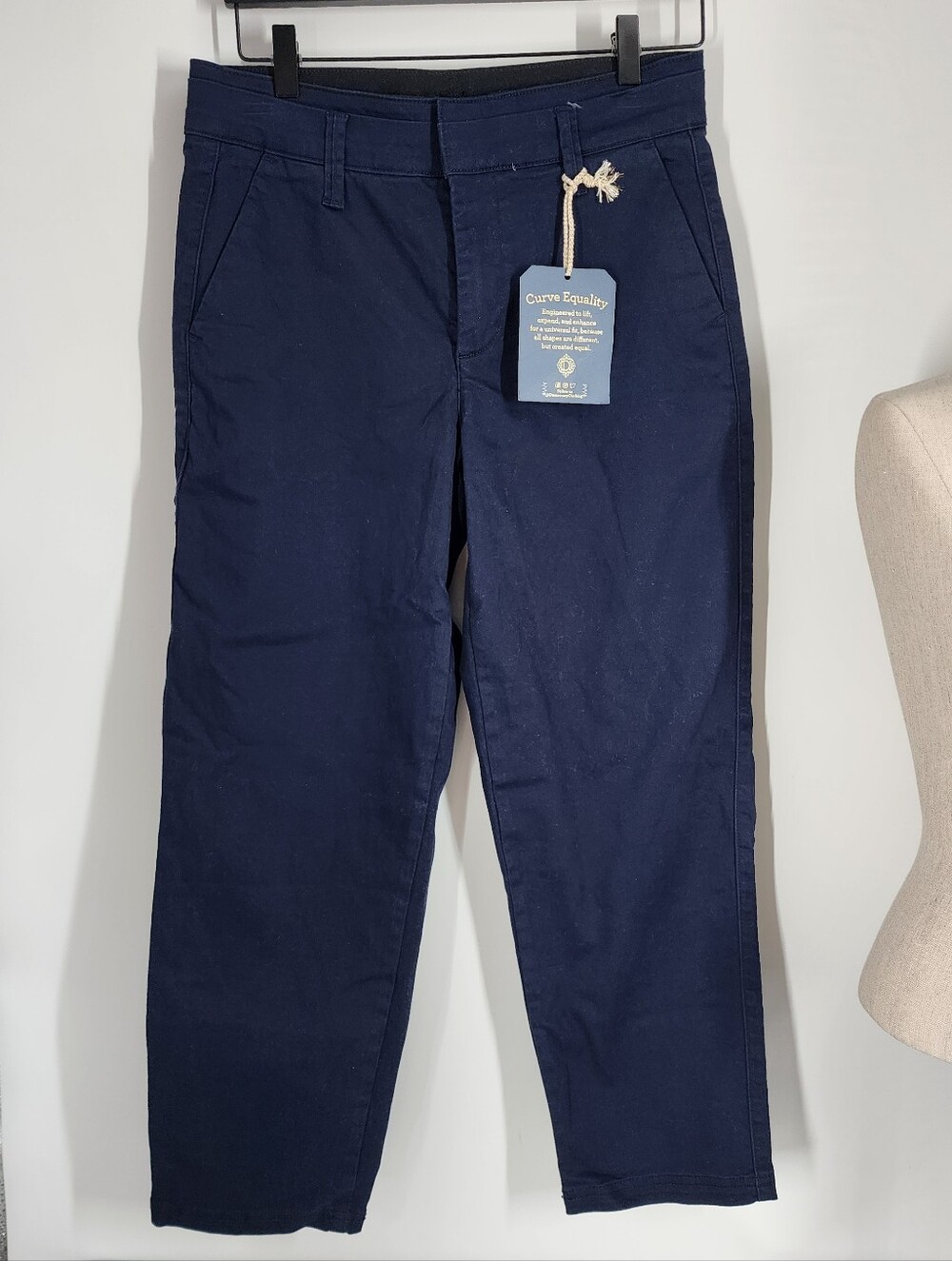 NEW Democracy Size 4P Petite Blue Ab Solution Skyrise Pants Stretch Slimming